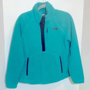 The North Face fleece quarter snap jacket